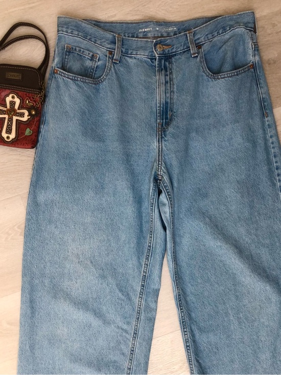 Old Navy Denim - Old Navy High Rise Wide Leg Baggy Jeans Light Wash Size 16